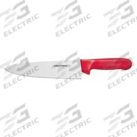 DEXTER RUSSELL Chef Knife: Straight, 8 in Overall Lg, Stainless Steel Blade, Polypropylene Handle (MPN 12443R). Key specifications — Sub-brand: Sani-Safe; Brand: DEXTER RUSSELL; Blade Material: Stainless Steel; Blade Type: Straight; Handle Color: Red; Handle Material: Polypropylene; Knife Type: Chef's Knife; NSF Certified: Yes.
