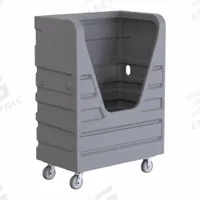 R&B WIRE PRODUCTS INC. Cube Truck: 48 in L x 29 in W x 69 in H, (2) Rigid/(2) Swivel, Gray, Rubber (MPN 849G). Key specifications — Manufacturer Part Number: 849G; Brand: R&B WIRE PRODUCTS INC.; Caster/Wheel Configuration: (2) Rigid; Color: Gray.