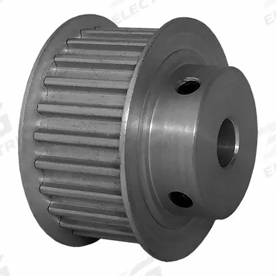 Dayton Timing Pulley: Curvilinear, Fixed, For 15 mm Belt Wd, 24 Teeth, 5 mm Pitch - HTD Section Fixed-Bore Timing Pulleys with Hub