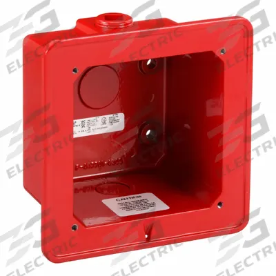EDWARDS SIGNALING Box: Red, Surface - Housings & Enclosures for Fire Alarm Systems