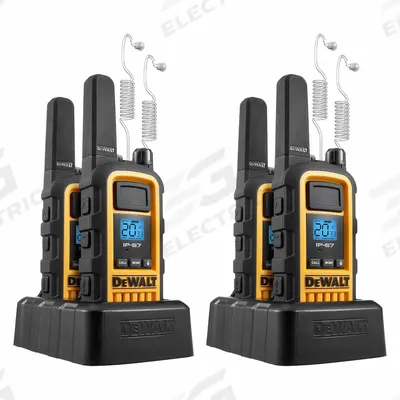 DEWALT Handheld Two Way Radio: DXFRS800 Series, FRS/GMRS, Analog, 2 W, 22 Channels - FRS & GMRS Personal Radios