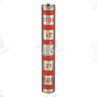 THOMAS & BETTS Open Barrel Splice: 8 AWG Wire Size, Red Code, 1.75 in, Copper Barrel, 21 Die (MPN 54804). Key specifications — Die Code: 21; Brand: THOMAS & BETTS; Color Code: Red.