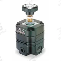 ARO Precision Compressed Air Regulator: Zinc Die-Cast, 1/4 in NPT, 14 cfm, 2 psi to 60 psi, Knob (MPN PR4021-200). Key specifications — attr111664: No; attr111627: ARO.
