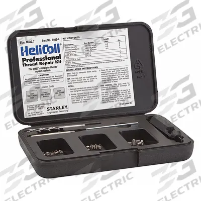 HELI-COIL Thread Repair Kit: Tanged Tang Style, Free-Running, M4-0.70 Thread Size - Insert & Tool Kits