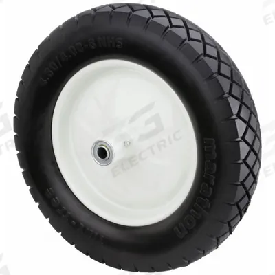 APPROVED VENDOR Flat-Free Wheel: 15 1/2 in Wheel Dia., 4 in Wheel Wd, Polyurethane, 6 in Hub Lg - Flat-Free Polyurethane Foam Wheels