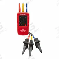 TRIPLETT Phase Sequence and Motor Rotation Tester: 2 Hz to 400 Hz, 40 V to 600 V, CAT III 600V (MPN PR450). Key specifications — Circuit Connection Type: Alligator Clips; Brand: TRIPLETT; CAT Safety Rating: CAT III 600V.