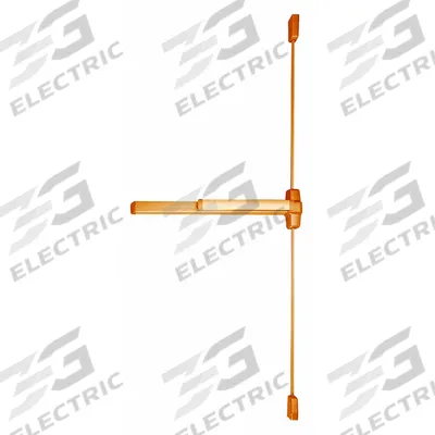 VON DUPRIN Surface Vertical Rod: 4 ft Max Door Wd - Surface Vertical Rod Push Bars