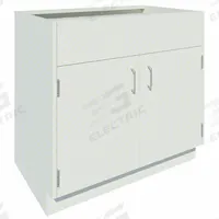 Sink Base Cabinet: 35 1/8 in Overall Ht, 22 in Overall Dp, 4 ft Overall Wd, Steel, 0 Drawers (MPN GRJTP181-48-2). Key specifications — Product Type: Sink Cabinet; Brand: INSTOCK; Material: Steel; Cabinet Type: Base Cabinets.