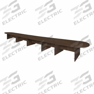 REGENCY Conference Table: Oval, Laminate/Melamine, Neo Walnut, 288 in Overall Lg - Oval Conference Tables