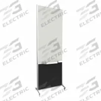 VERSARE Room Divider: 1 Panels, Opaque, Black Panel, 76 in Overall Ht, 26 1/2 in Overall Wd, Fixed (MPN 1100017). Key specifications — Ballistic Standards: NIJ Level III; Frame Finish: Anodized; Frame Material: Aluminum; Mounting Location: Freestanding; Panel Color: Black; Panel Surface Material: Fabric.