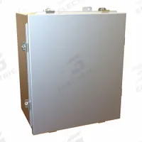 HAMMOND Enclosure: Aluminum, 14 in x 12 in x 8 in, NEMA 12/13/4/4X, w/Panel, Solid Cover, Clamp On (MPN 1414N4ALM8). Key specifications — Brand: HAMMOND; Closure Method: Clamps; Enclosure Material: Aluminum; Knockouts: Not Included; Includes Inner Panel: with Inner Panel Included.