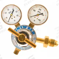 UNIWELD Stage Regulator: Single Stage, CGA 510 Inlet, 9/16"-18 M LH Outlet, 40 psig (MPN RUH8212). Key specifications — Brand: UNIWELD; Manufacturer Part Number: RUH8212; Diaphragm Material: Neoprene; Outlet Connection: 9/16"-18 M LH; Inlet Connection: CGA 510.