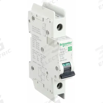 SCHNEIDER Miniature Circuit Breaker: 20 A Amps, 60V DC, 14kA at 120/240V AC - D-Curve, 1-Pole UL489 DIN Rail-Mount Miniature Circuit Breakers