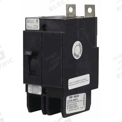 EATON Miniature Circuit Breaker: 100 A, 277/480V AC, Single Phase, 14kA at 277/480V AC - GHB Series, Bolt-On Eaton Cutler-Hammer Miniature Circuit Breakers