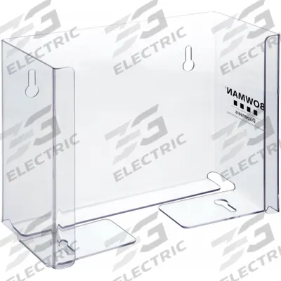 BOWMAN DISPENSERS Face Mask Dispenser: PETG Plastic, Clear - Disposable Mask Dispensers