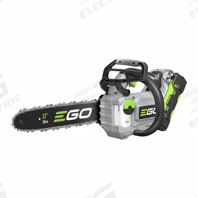 EGO Chainsaw: 12 in Bar Lg, Top Handle, Auto Chain Oiler, 2.5 Ah Battery Capacity - Battery-Powered Chainsaws