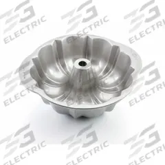 CHICAGO METALLIC Cake Pan: Aluminized Steel, Uncoated, Solid, 10 5/8 in Overall Dia, 22 ga Gauge (MPN 51060). Key specifications — Bead Closure: Closed Bead; Coating: Uncoated; Pan Style: Fluted Bundt Cake Pan; Perforation: Solid; Brand: CHICAGO METALLIC; Material: Aluminized Steel; NSF Certified: No.