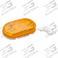 GROTE Clearance Marker Lamp: Clearance Light, Incandescent, Oval, Amber, Screw, 2 in Overall Ht (MPN 45433). Key specifications — Lens Color: Amber; Brand: GROTE; Lighting Technology: Incandescent; Mount Type: Screw; SAE Lens Code: P3.