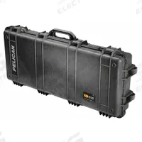 PELICAN Protective Case: 13 1/2 in x 35 3/4 in x 5 1/4 in, Black, 2 Wheels, 16 lb Wt (MPN 017000-0010-110). Key specifications — Brand: PELICAN; Material: Plastic; Closure Type: Double Throw.