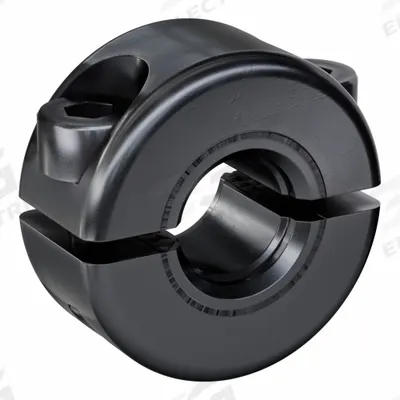 RULAND MANUFACTURING Shaft Collar: 2-Piece, Metric with Inch Bore, Round, Clamp-On - Steel Shaft Collars