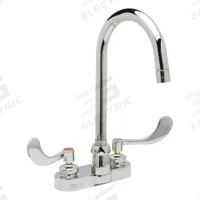 ZURN Gooseneck Kitchen/Bathroom Faucet: AquaSpec®, Brass, Chrome Finish, 2.2 gpm Flow Rate, NPSM (MPN Z812B4-XL). Key specifications — Includes: Mounting Hardware; Brand: ZURN; Series: AquaSpec®.