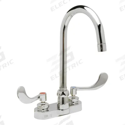 ZURN Gooseneck Kitchen/Bathroom Faucet: AquaSpec, Brass, Chrome Finish, 2.2 gpm Flow Rate - Centerset Handle Bathroom Faucets