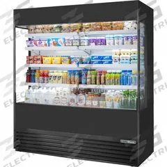 TRUE REFRIGERATION Refrigerated Merchandiser: 78 1/2 in x 72 in x 29 1/8 in, Black, 8 Shelves (MPN TOAM-72GS-HC~NSL01). Key specifications — attr1277723: TRUE REFRIGERATION; attr1277683: R-290; attr1277691: No; attr1277694: Black; attr1280716: Partial Glass Panel with Glass Sides; attr1280729: TOAM.