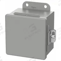 HOFFMAN Enclosure: Steel, 6 in x 4 in x 4 in, NEMA 12/13, Solid Cover, Hinged (MPN A6044CH). Key specifications — Brand: HOFFMAN; Closure Method: Clamps; Knockouts: Not Included.