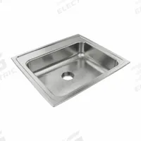 JUST MANUFACTURING Bowl Drop-In Sink: 22 in Overall Lg, 19 1/2 in Overall Wd, 6 in Bowl Dp, 1 Bowls (MPN SLNADA1921A602-J). Key specifications — Brand: JUST MANUFACTURING; Color Family: Silver/Gray.