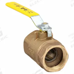 APOLLO Manual Two-Way Ball Valve: 2 in, Bronze, Straight, FNPT x FNPT, 600 psi Max. Pressure (CWP) (MPN 7010801). Key specifications — Brand: APOLLO; Handle: Lever.