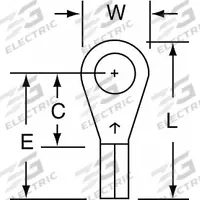 3M Ring Terminal: Bare, #10 Stud Size, 22 AWG to 18 AWG Wire Sizes, 600 V, Butted Barrel & Seam (MPN MU18-10R/LK). Key specifications — Brand: 3M.