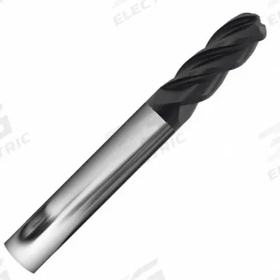 APPROVED VENDOR Ball End Mill: Carbide, AlCrN Coated, 4 Flute, 3/16" Mill Dia, 5/8" LOC - Fast-Cutting Carbide Ball End Mills for Stainless Steel & Super Alloys