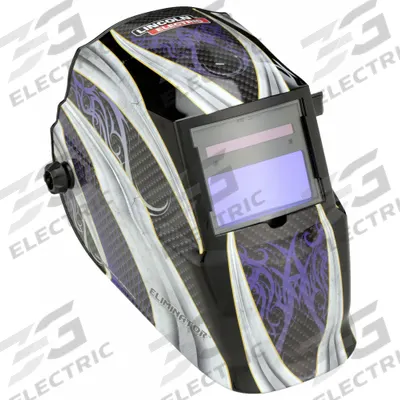 LINCOLN ELECTRIC Welding Helmet: Auto-Darkening, 2 Arc Sensors, Green, W7 to W13 - Auto-Darkening Welding Helmets - Solid Color