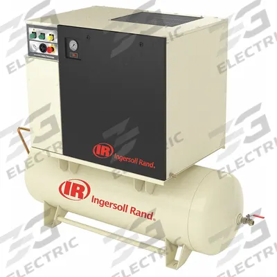 INGERSOLL RAND Rotary Screw Air Compressor w/Air Dryer: Horizontal, 7 1/2 hp, 25 cfm - Horizontal Rotary Screw Air Compressors