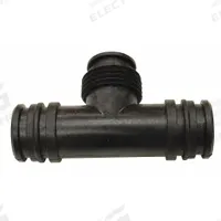 ACORN Mixing Tee: Air-Trol®, Noryl, 2 1/4 in Overall Wd, 2 1/4 in Overall Ht, Black (MPN 2570-041-000). Key specifications — Color: Black; Compatible Series: Air-Trol®; Includes: Air-Trol Valve Plastic Tee Body; Product Type: Mixing Tee; Brand: ACORN; Material: Noryl.