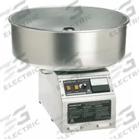 Cotton Candy Machine: 26 in Bowl Dia, 10 to 12 lb, 120V AC, 1,700 W Watt, 14.2 A Current, RM5A-X. Key specifications — Manufacturer Part Number: RM5A-X; Voltage: 120V AC; Plug Type: 5-15; Product Type: Cotton Candy Machine; Brand: CRETORS.