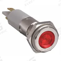 APPROVED VENDOR Flush Panel Light: 12 mm Panel Mounting Hole Dia, LED, Red, Flush Head, H12 (MPN 24M127). Key specifications — Brand: APPROVED VENDOR; Electrical Connection: 0.11 Male Quick Disconnect.