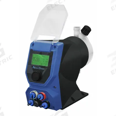 NEXTSTEP Chemical Metering Pump: Electric Motor, 115/230V AC, PVDF Head, PTFE Diaphragm - High-Precision Stepper Motor-Driven Diaphragm Metering Pumps