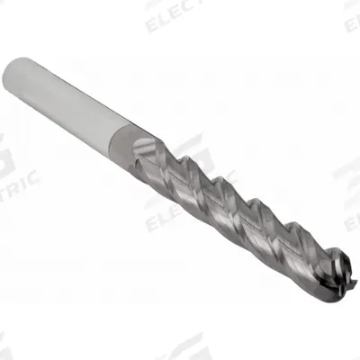 APPROVED VENDOR Ball End Mill: Carbide, TiCN Coated, 4 Flute, 1" Mill Dia, 3" LOC, 6" OAL (MPN 229-001092) - General Purpose Carbide Ball End Mills