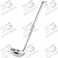 CRESTWARE Ladle: 8 oz Capacity, Stainless Steel, Silver, 12 in Overall Lg, Unfinished, OPL08, Silver. Key specifications — Manufacturer Part Number: OPL08; Color: Silver; Material: Stainless Steel; NSF Certified: No; Product Type: Ladle; Brand: CRESTWARE.