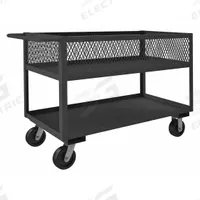 APPROVED VENDOR Utility Cart: 3,600 lb, 48 in L x 24 in W Shelf, 2 Shelves, Gray, Flat (MPN RSC12-EX2448-2-3.6K-95). Key specifications — Caster/Wheel Configuration: (2) Swivel; Brand: APPROVED VENDOR; Caster Wheel/Tread Material: Phenolic.