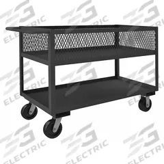 APPROVED VENDOR Utility Cart: 3,600 lb, 48 in L x 24 in W Shelf, 2 Shelves, Gray, Flat (MPN RSC12-EX2448-2-3.6K-95). Key specifications — Caster/Wheel Configuration: (2) Swivel; Brand: APPROVED VENDOR; Caster Wheel/Tread Material: Phenolic.