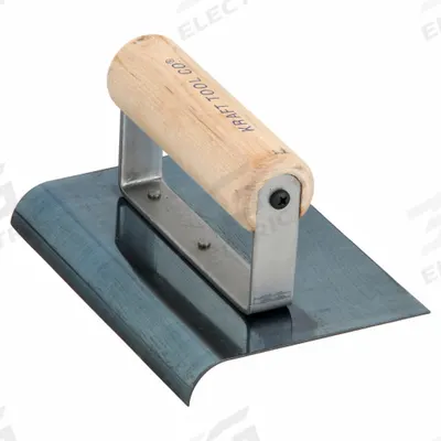 KRAFT TOOL Concrete Sidewalk Edger: Blue Steel, 6 in Blade Lg, 4 in Blade Wd - Handheld Edgers