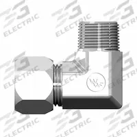 WEATHERHEAD Compression Fitting Elbow: 1/4 in OD x 1/8 in Pipe Size, 7/16-20 x 1/8-27 Thread Size (MPN 7405X04X02). Key specifications — Brand: WEATHERHEAD; Series: Ermeto Flareless.