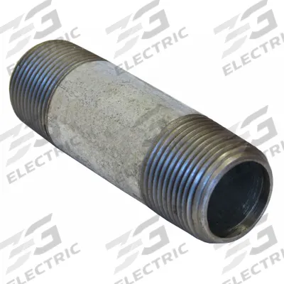 BECK Pipe Nipple: 1/2 in Nominal Pipe Size, Schedule 80, Galvanized Steel - Schedule 80 Fully Threaded Low Pressure Pipe Nipples