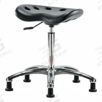 Stool: Polyurethane, Ht Range 20 in to 27 1/2 in, 17 in Seat Wd, 14 in Seat Dp, 5 Glides, 0 Casters (MPN PTMBSL-CR-NF-RG-BLK). Key specifications — Brand: APPROVED VENDOR; Foot Support: No; Base Material: Aluminum; ESD-Safe: Not ESD Safe; Number of Casters: 0.