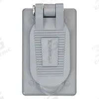 HUBBELL WIRING DEVICE-KELLEMS Weatherproof Cover: Thermoplastic, GFCI/Style Line, 1 Gangs, Gray (MPN HBL5222). Key specifications — Brand: HUBBELL WIRING DEVICE-KELLEMS; Color: Gray; Compatible with Product Type: Surge Receptacles; Compatible with Series: Style Line; Mounting Orientation: Horizontal.