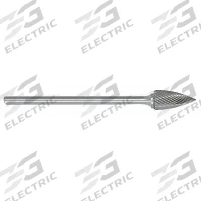 APPROVED VENDOR Carbide Bur: Pointed-End Tree, SG-5L6, Single Cut, 1/2" x 1" Head - Single-Cut Pointed-End Tree Burs