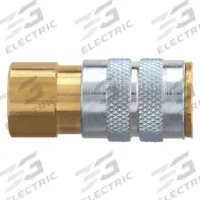 DIXON VALVE & COUPLING Quick Connect Hose Coupling: 1/4 in Body Size, 3/8 in Hose Fitting Size, FNPT (MPN 2FF3-B). Key specifications — Brand: DIXON VALVE & COUPLING; Thread Size: 3/8"-18; Coupling Locking Type: Sleeve; Hose Fitting Gender: Female.