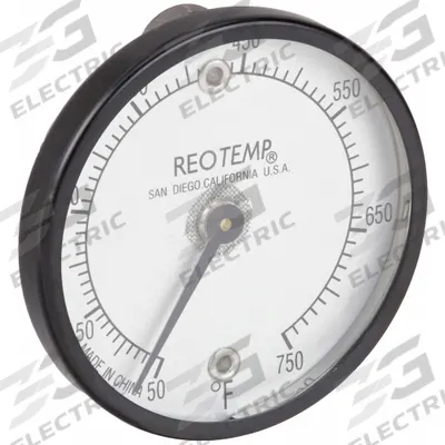 REOTEMP Magnetic Dial Thermometer: 50°F to 750°F /10°C to 400°C - General Purpose Magnetic-Back Dial Thermometers